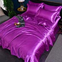 Luxe Uni Satin Duvet Cover - SilkSerenity