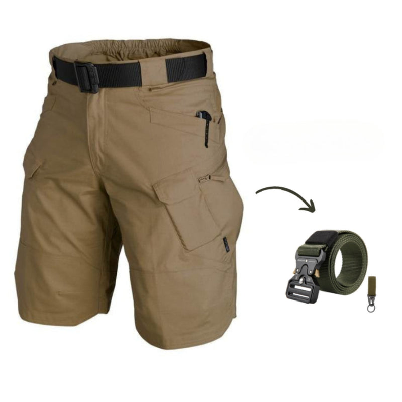 Herre cargo-shorts med 7 lommer og gratis bælte – Taro