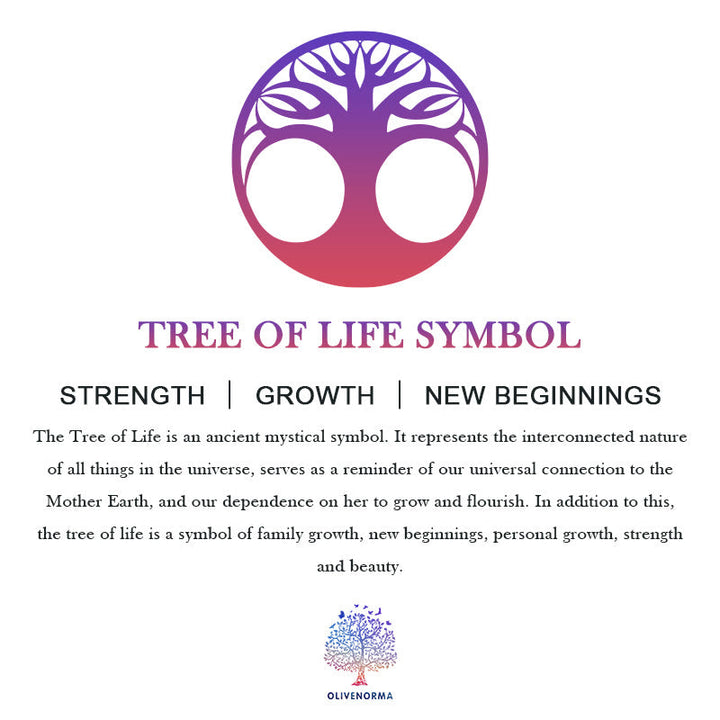 Zirconia Round Hollow Tree of Life Pendant – Necklace – Luna