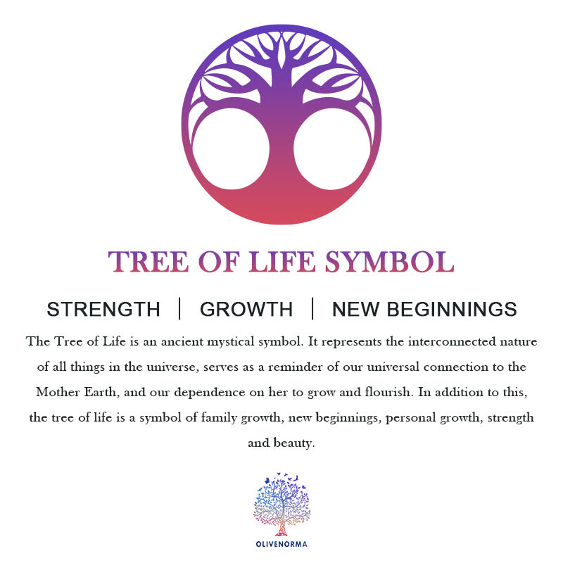 Zirconia Round Hollow Tree of Life Pendant – Necklace – Luna