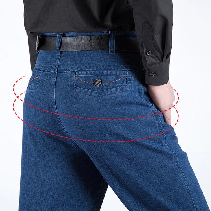 Men's Jeans with High Waist and Straight Leg – Tobias