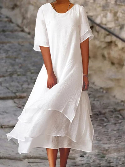 Vestido de verano de algodón y lino – Noémie