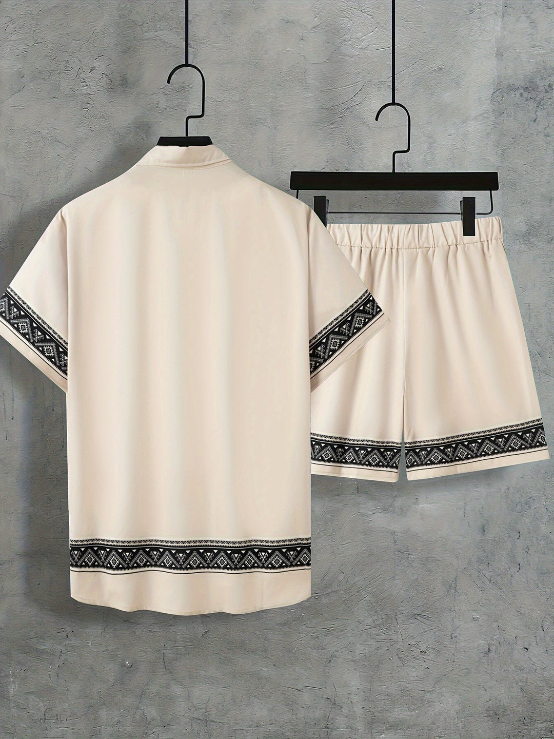 Boho Summer Set Men Two-Piece Shirt and Shorts Relaxed - Malik