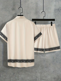 Boho Summer Set Men Two-Piece Shirt and Shorts Relaxed - Malik