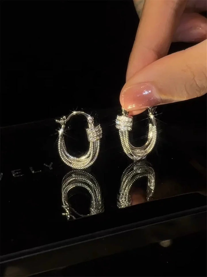 Geometric Layered Earrings – Aria