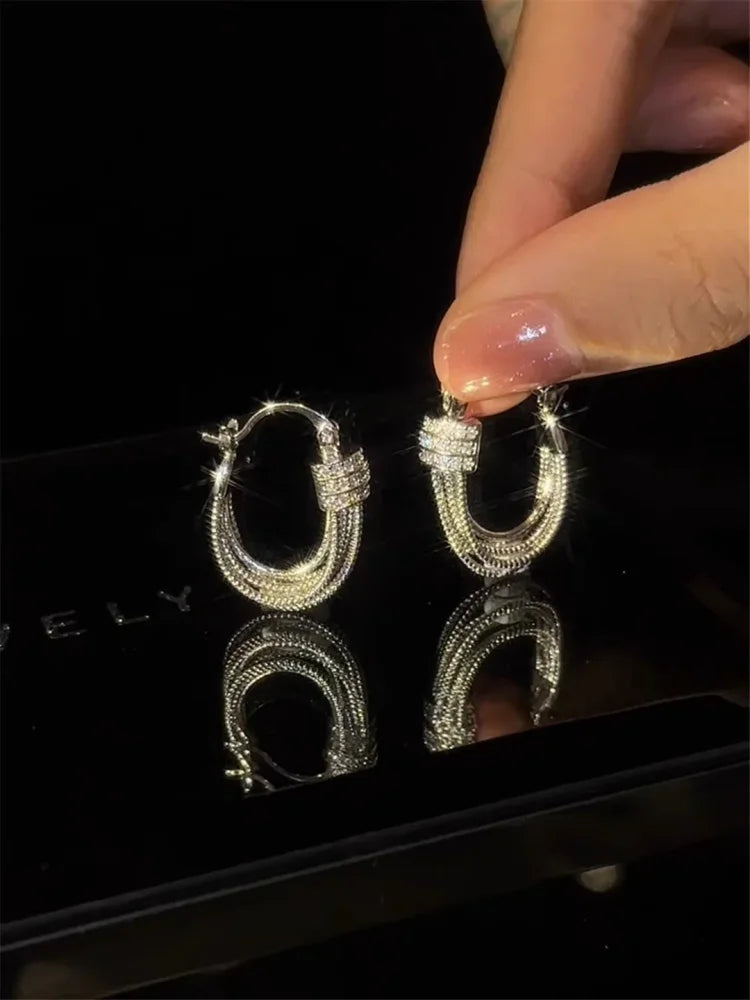 Geometric Layered Earrings – Aria