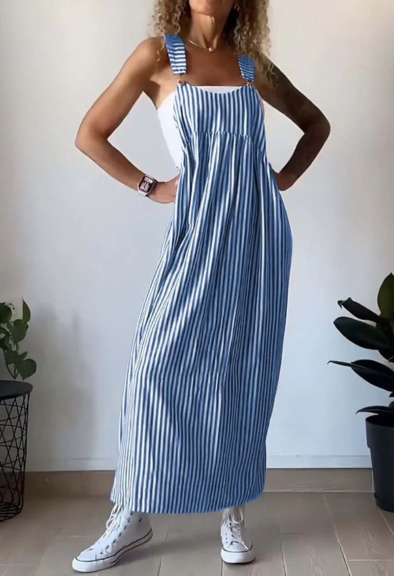 Stilvoller Gestreifter Casual Jumpsuit mit Komfort-Schnitt – Liana