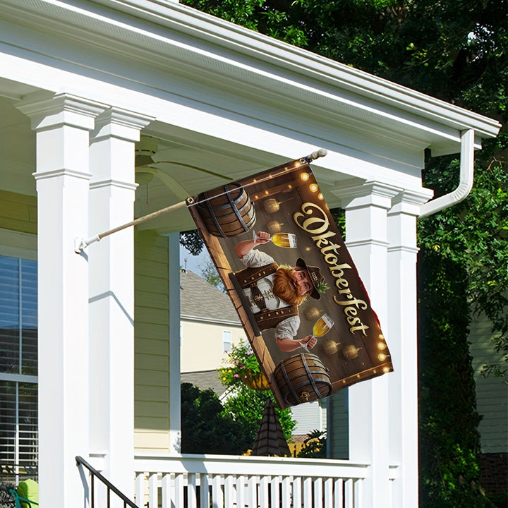 Oktoberfest Garden Flag – BeerFest Man Oktoberfest 2025
