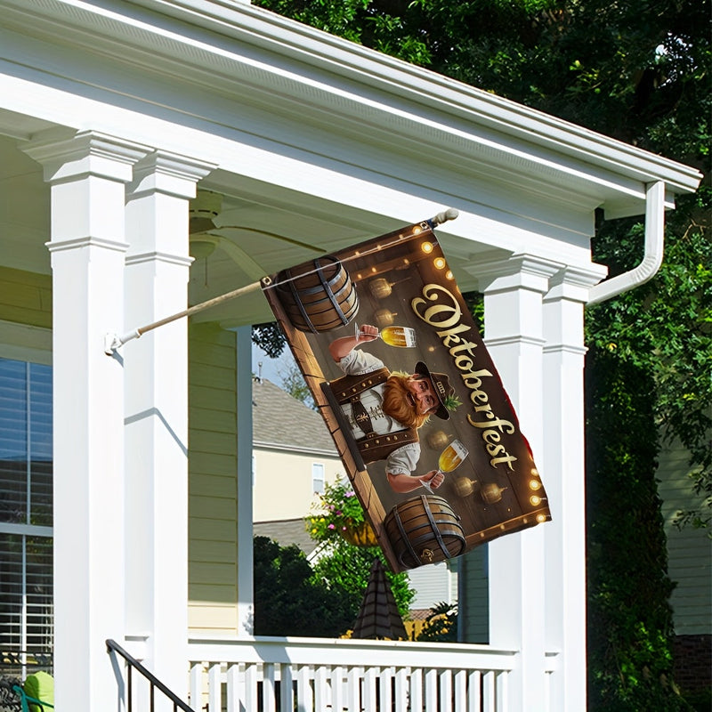 Oktoberfest Garden Flag – BeerFest Man Oktoberfest 2025