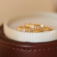 Gold-plated Sterling Silver Ring with Cubic Zirconia – Aurora