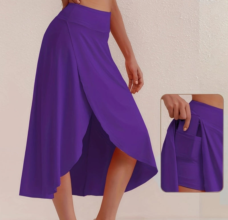 Sportlicher Rock mit hoher Taille und asymmetrischem Schnitt – Alexia