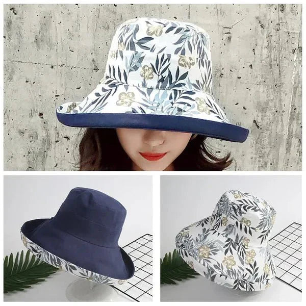 Women's sun hat with wide brim – Emilia