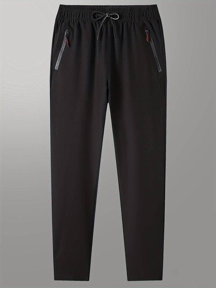 Solid-colored jogging pants with zipper details - Milan