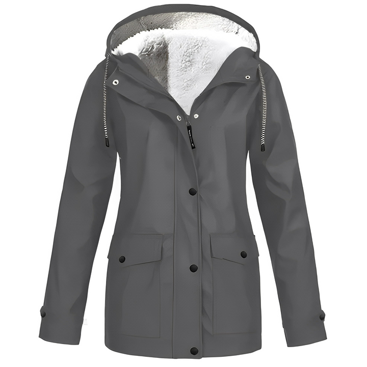 Fleece-Lined Women's Rain Jacket - WarmWarder