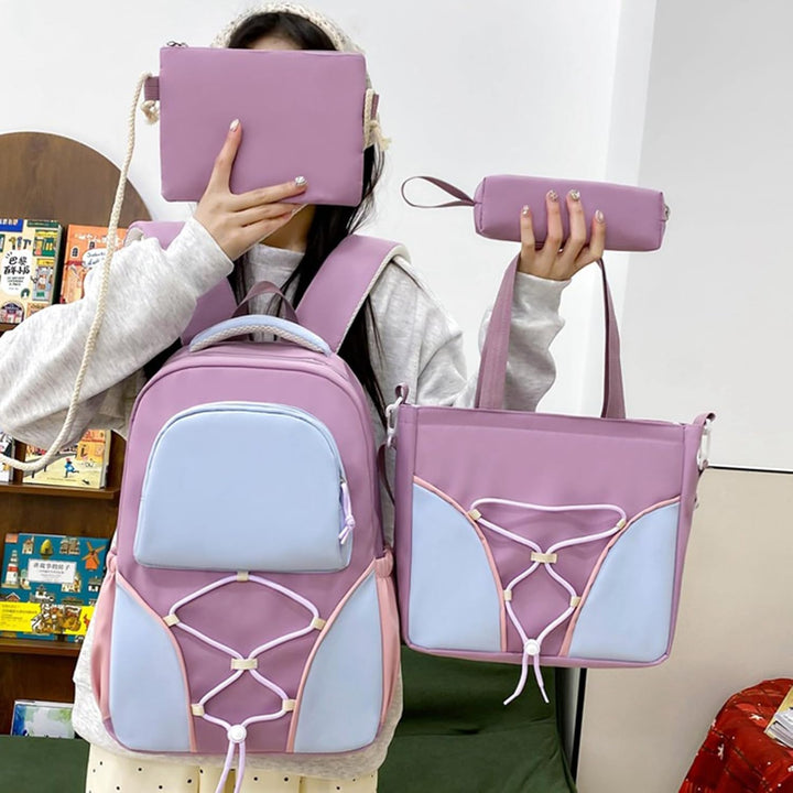 School Backpack Set – Large Volume Backpack for Students with Pencil Case and Pockets – Nivora