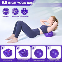 9-piece Pilates set for home with ring, ball, bands, and non-slip socks