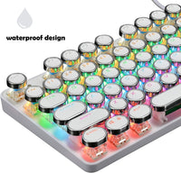 87-tasters mekanisk gaming-tastatur RGB baggrundsbelyst blå kontakter