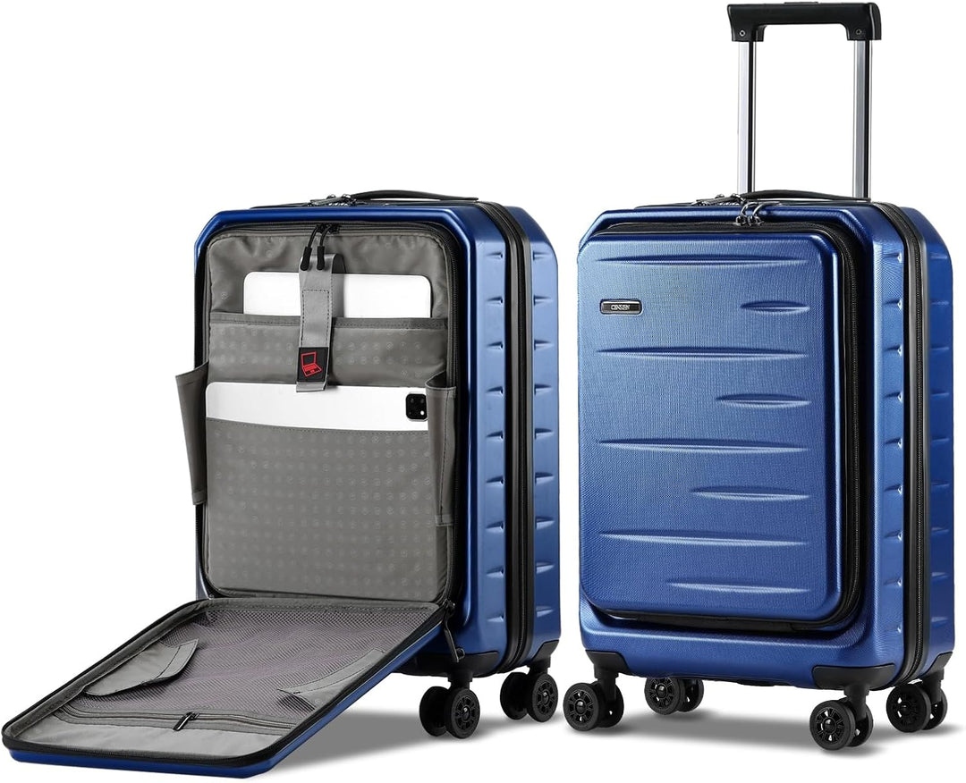 Maleta rígida expandible con compartimento frontal y cerradura TSA