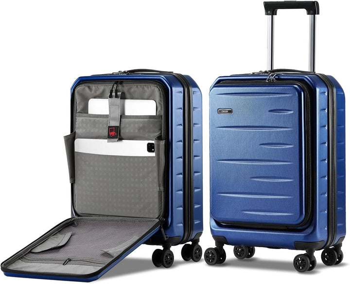 Maleta rígida expandible con compartimento frontal y cerradura TSA