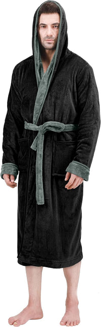 Komfortabel herre fleece badekåbe - Harry