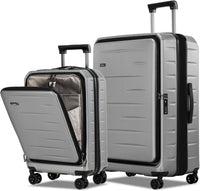 Maleta rígida expandible con compartimento frontal y cerradura TSA