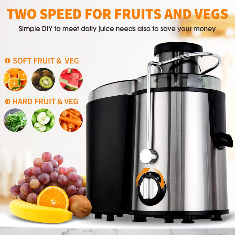 Kaltpresssaftpresse mit 3 Geschwindigkeiten – JuicePro