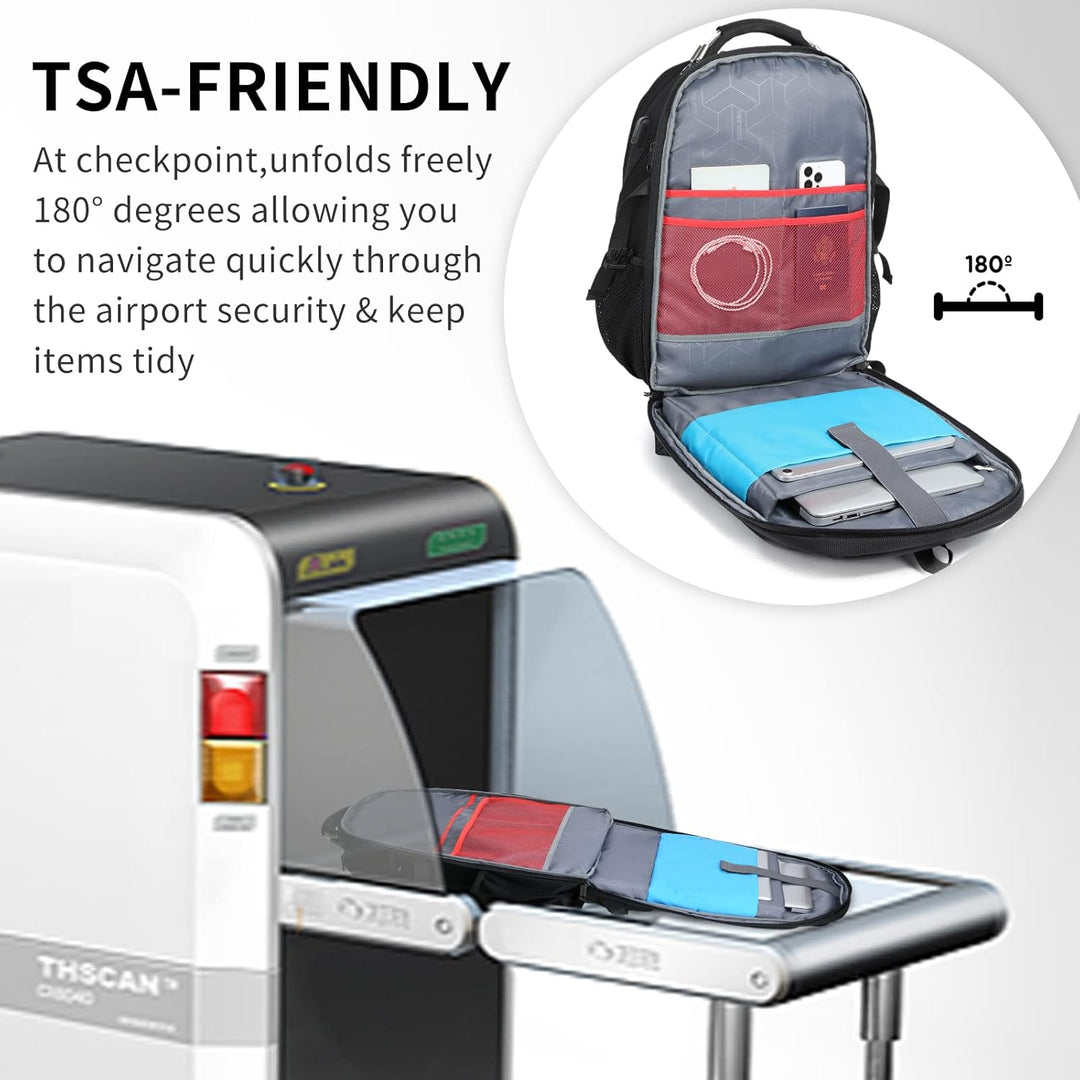 50L Waterproof Extra Large Travel Laptop Backpack with USB Port