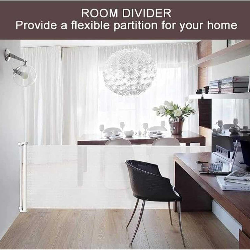 Rejilla de seguridad para niños con red retráctil y cierre automático – Kivora