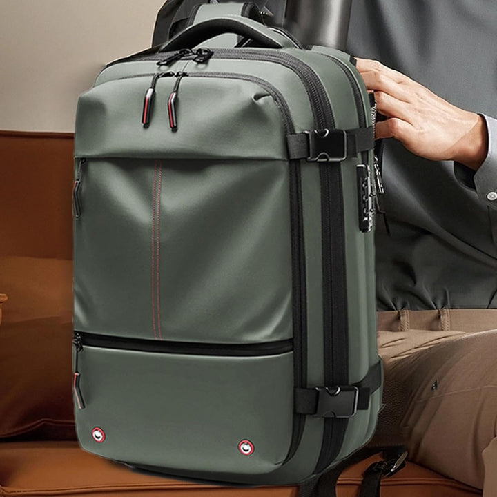 Air Vacuum Cleaner Backpack – Expandable 60L Waterproof Travel Bag with Laptop Compartment – Trivora