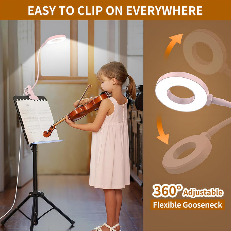 3 farvetilstande LED skrivebordsklemme lampe med fleksibel svanehals – Selvara (1+1 GRATIS)