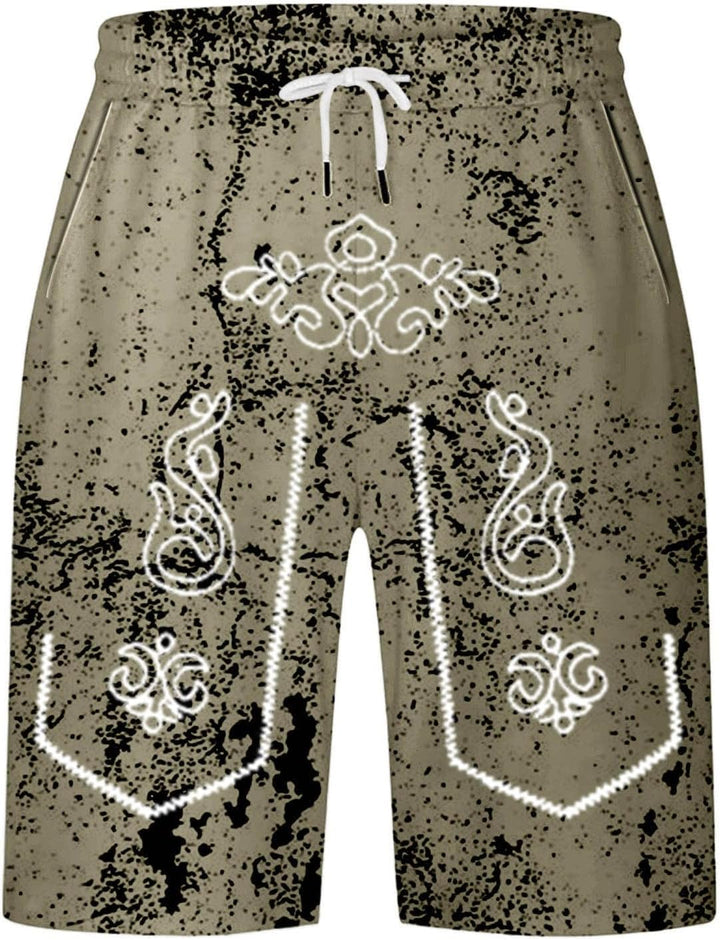 Herreshorts med brugt look og Oktoberfest-print – SeppShorts Oktoberfest 2025