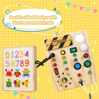 Montessori Kleinkind-Pinnwand mit 27 LED-Lichtern - BrightMind