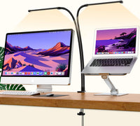 77 LED Schreibtisch-Klemmleuchte mit 70 cm flexiblem Schwanenhals – Ravien
