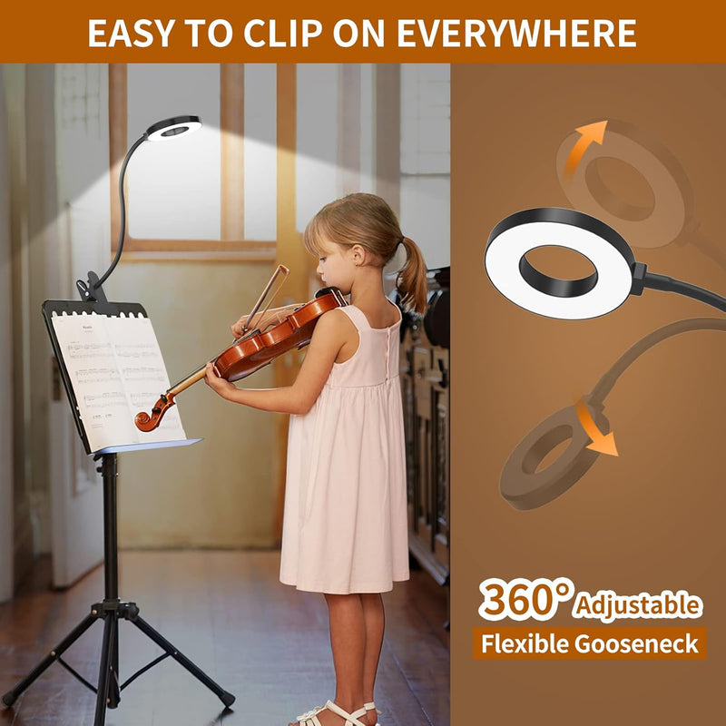 3 farvetilstande LED skrivebordsklemme lampe med fleksibel svanehals – Selvara (1+1 GRATIS)