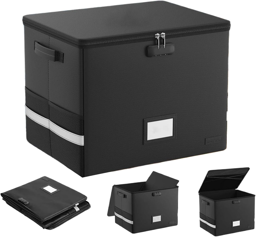 Fireproof Storage Case for Vinyl Records – Waterproof Organizer for 150+ 12-Inch Vinyl Records – Arcion