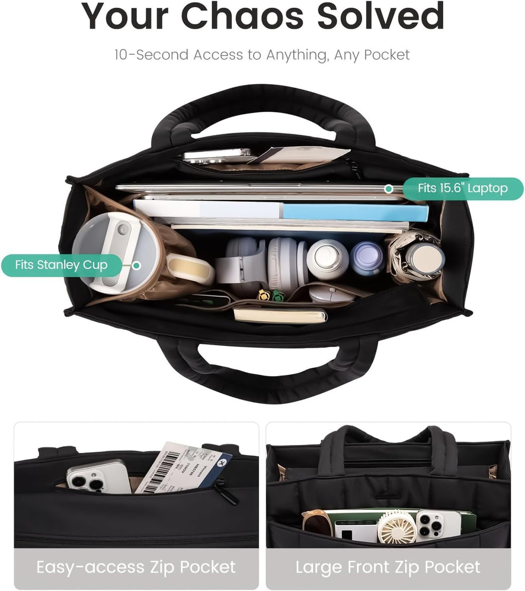 Professional divided work bag – laptop case with large capacity – Selvara