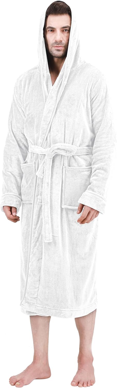 Komfortabel herre fleece badekåbe - Harry
