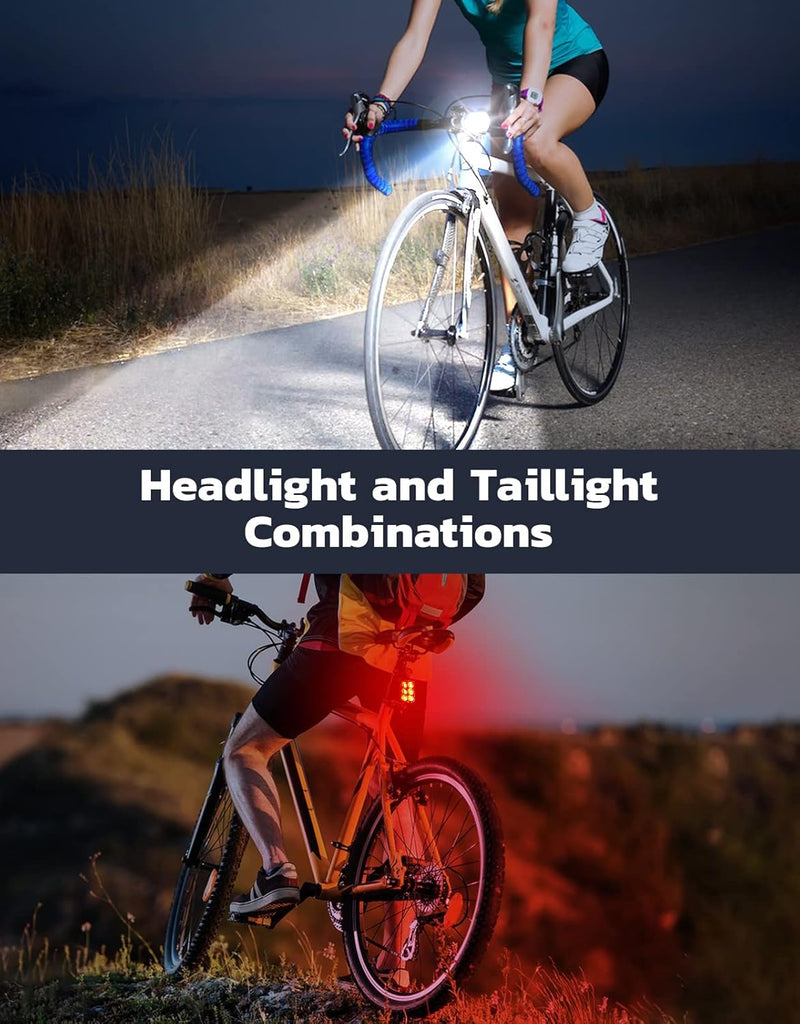 Ultra slim USB rechargeable bicycle lights set with 4+6 modes – SlimBeam