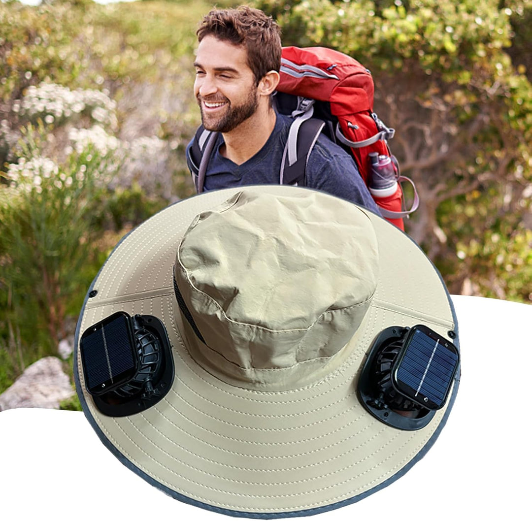 Sombrero con ventilador solar y protección UV – Solvoro