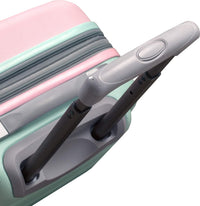 Light expandable hard shell suitcase with double spinner wheels