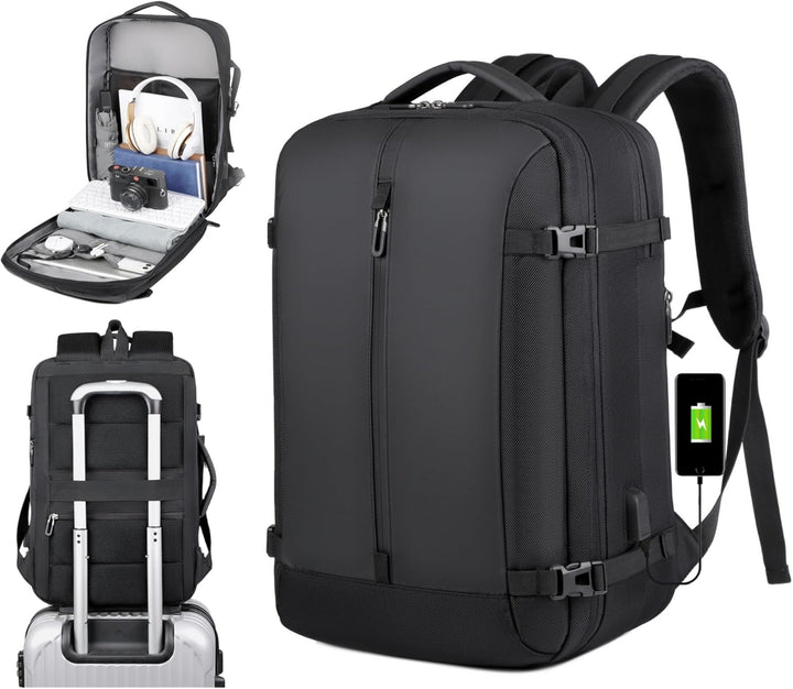 40L Expandable Waterproof Travel Backpack with USB Port & 17” Laptop Compartment – AirVoyage (Buy 1, Get 1 FREE Promo)
