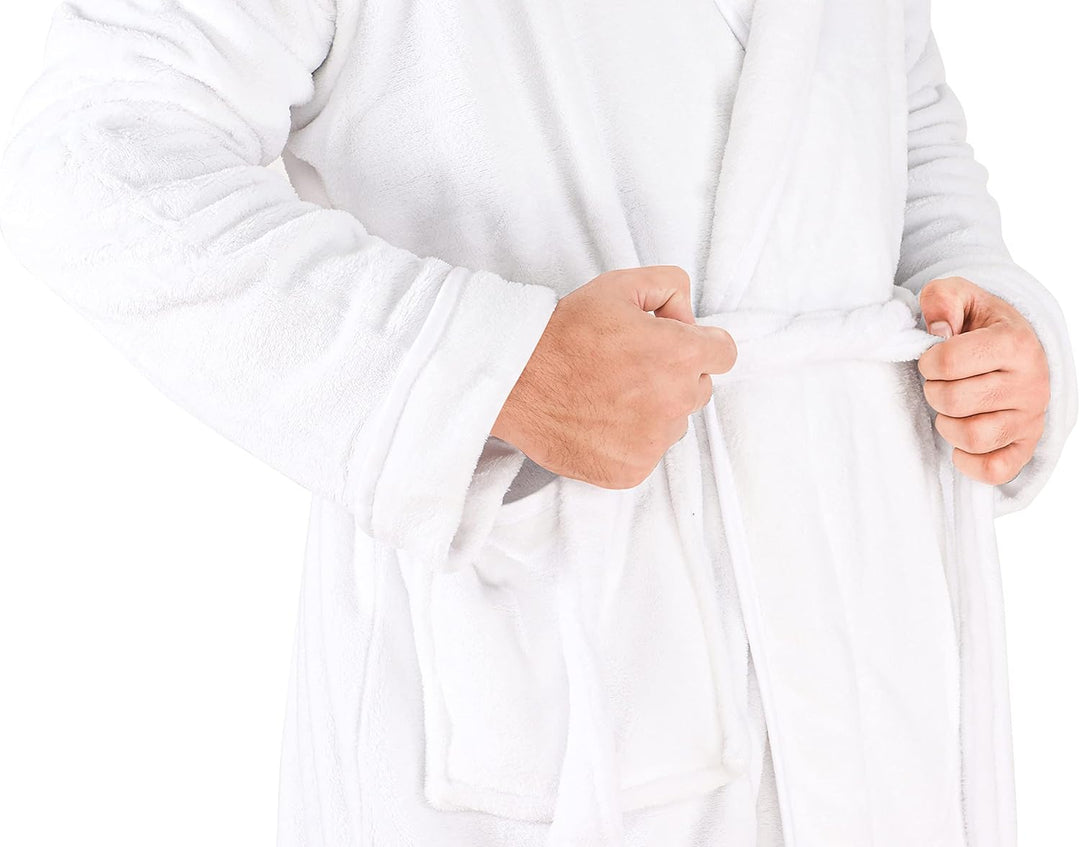 Komfortabel herre fleece badekåbe - Harry