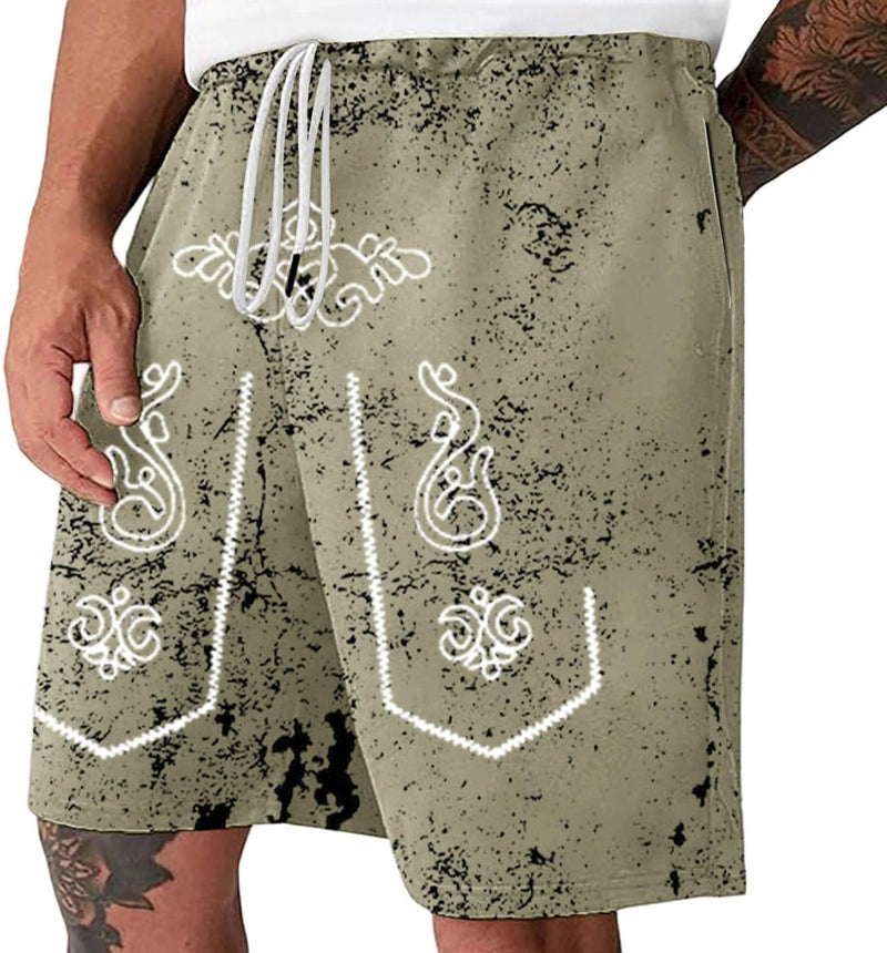 Herreshorts med brugt look og Oktoberfest-print – SeppShorts Oktoberfest 2025