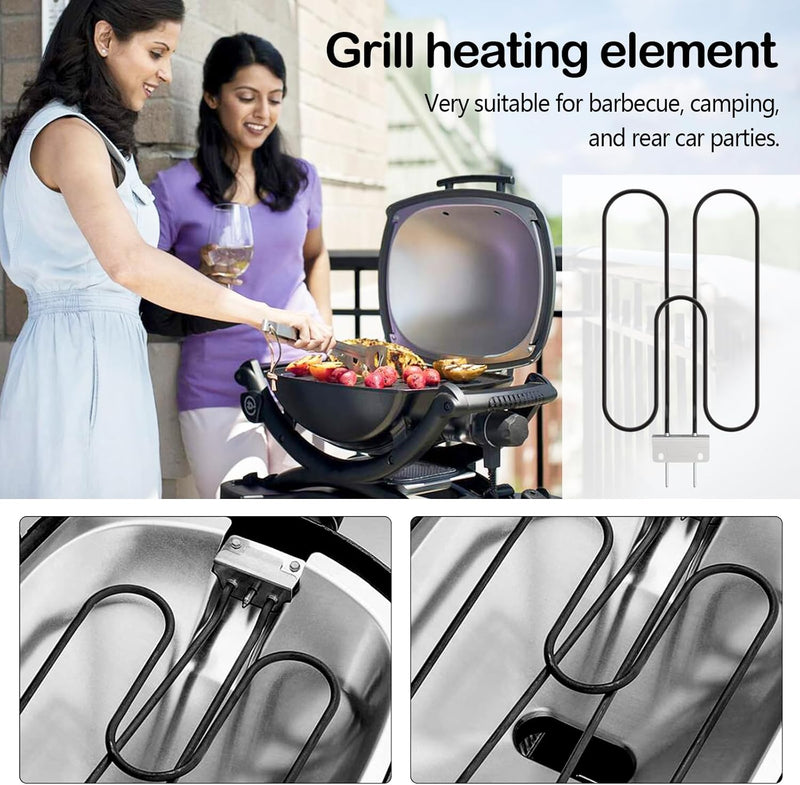 High-performance stainless steel grill heating coil 2200W for outdoor electric BBQ – Zeythra