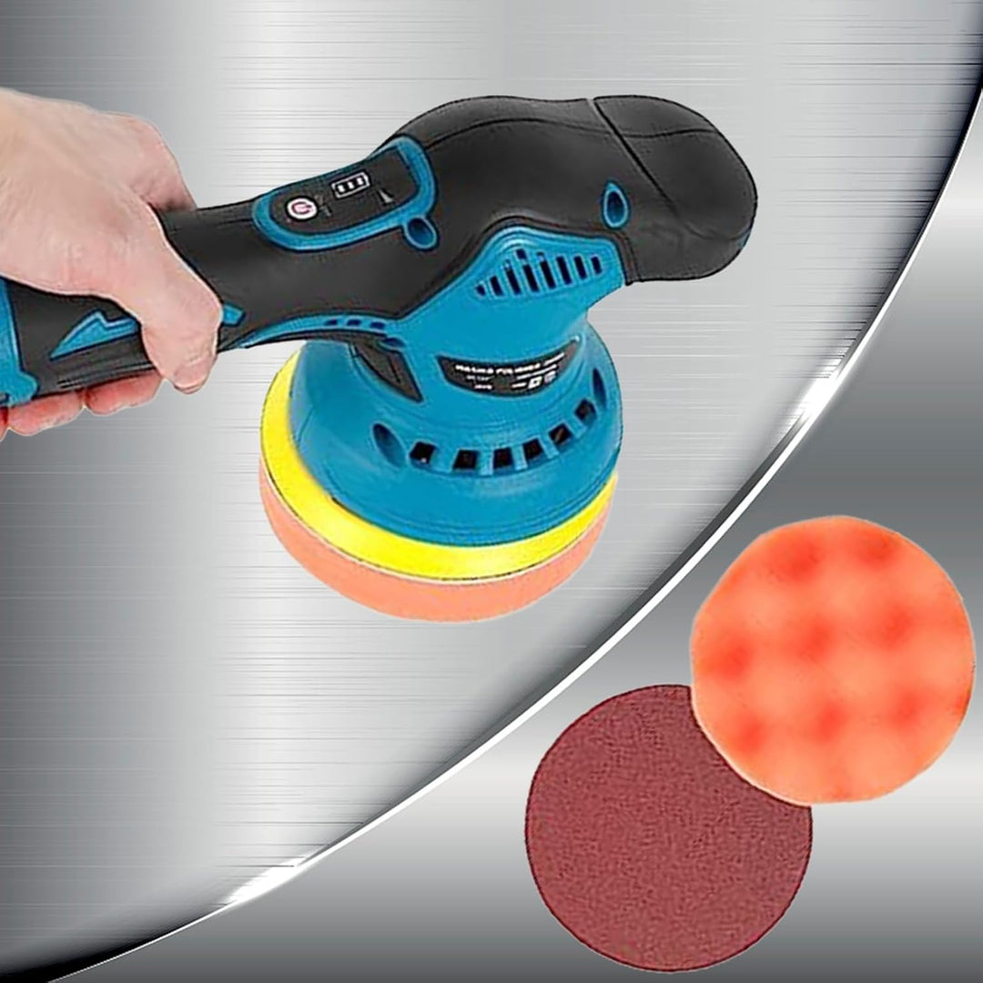 Pulidora de coche inalámbrica con doble batería y control de 8 velocidades – Torvex