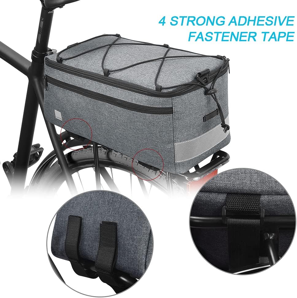 Bolsa de bicicleta aislada de 8L para portaequipajes trasero con correa para el hombro – Trevilo