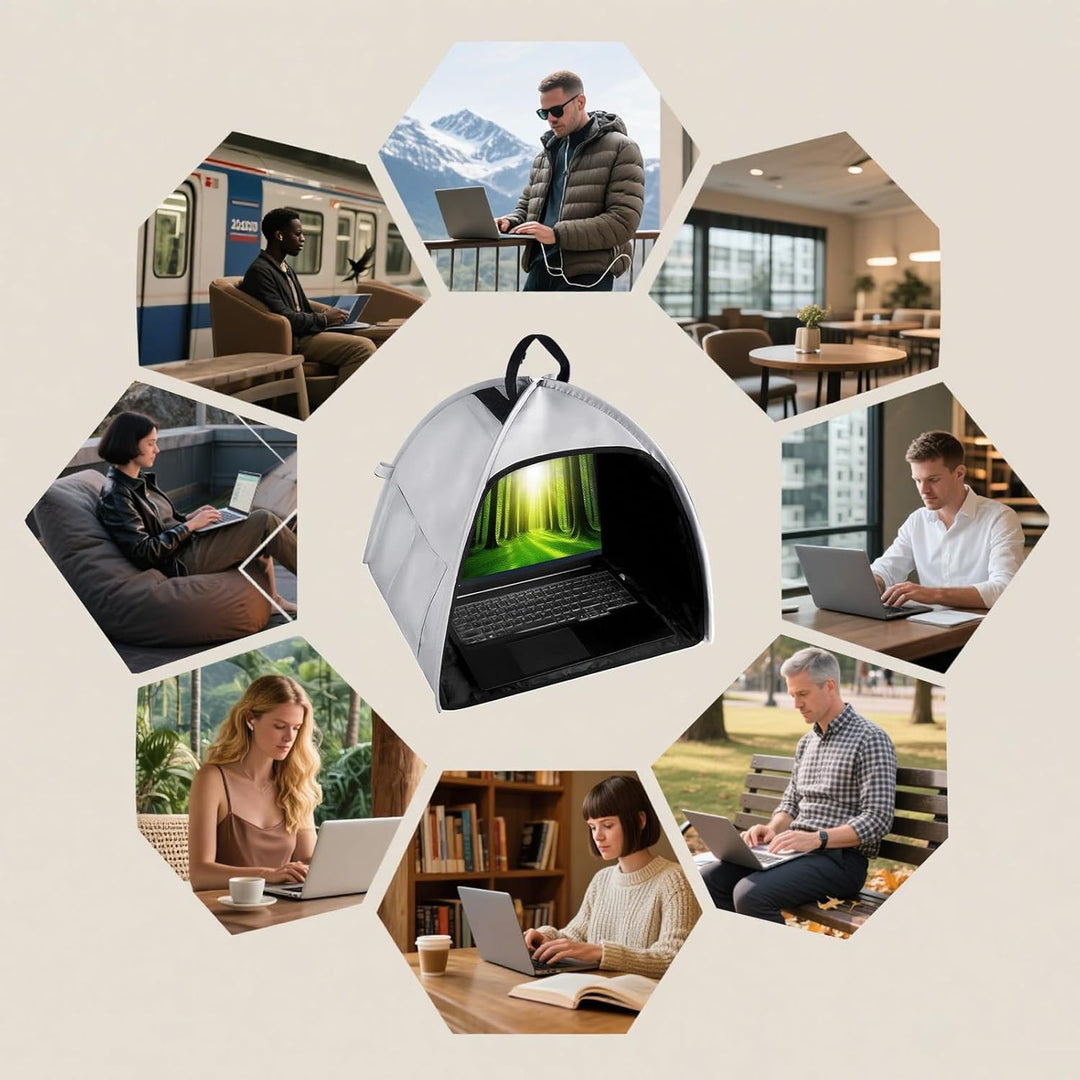 AA OOS Laptop Sun Shade – Foldable Anti-Glare Privacy Tent for 13–16" Devices – Travory