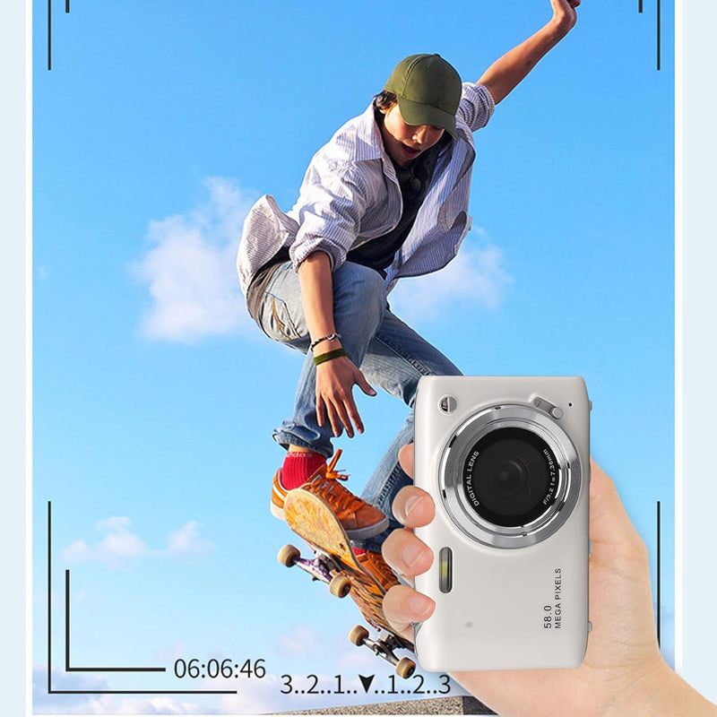 4K kompakt digitalkamera med 58MP fotos og 16x zoom – Lumora