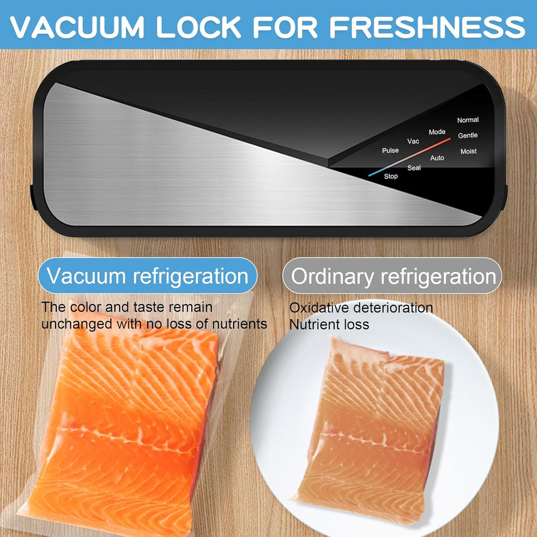 6-in-1 Vacuum Sealer with 80 kPa Suction Power and 30 cm Sealing Strip – Fresvyn