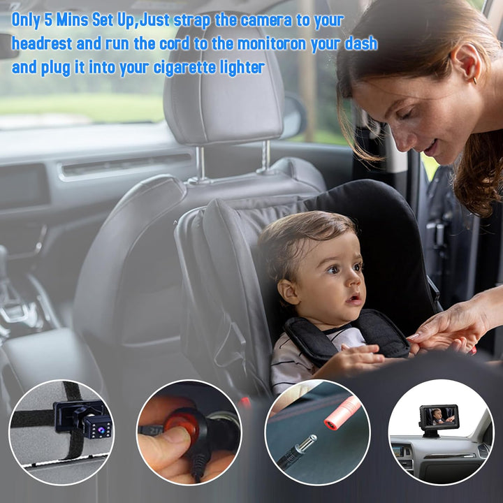 Baby mirror with 1080P camera & 4.3'' screen – Solvian